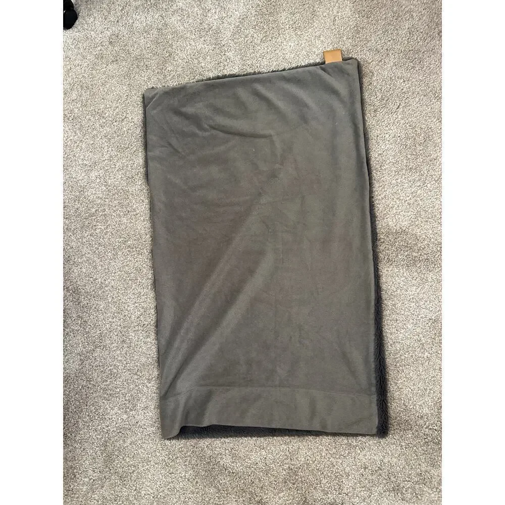 UGG Australia Standard Charcoal Faux Fur Polar Plush Ultra Pillowcase